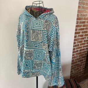 Renew Vintage Kantha Reversible Homebody Hoodie Size Medium